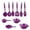 Purple-965, variant on Iron Non-Stick Cookware Set 13-Piece Cookware Set Non-Stick Frying Pan Soup Pot Milk Pan with Spatulas and Glass Lids,Black,30x7.5cm JASKFLY