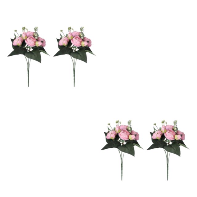 Baohd 2x Artificial Flowers – Elegant For Decoration Long-lasting Durability pink 2Set