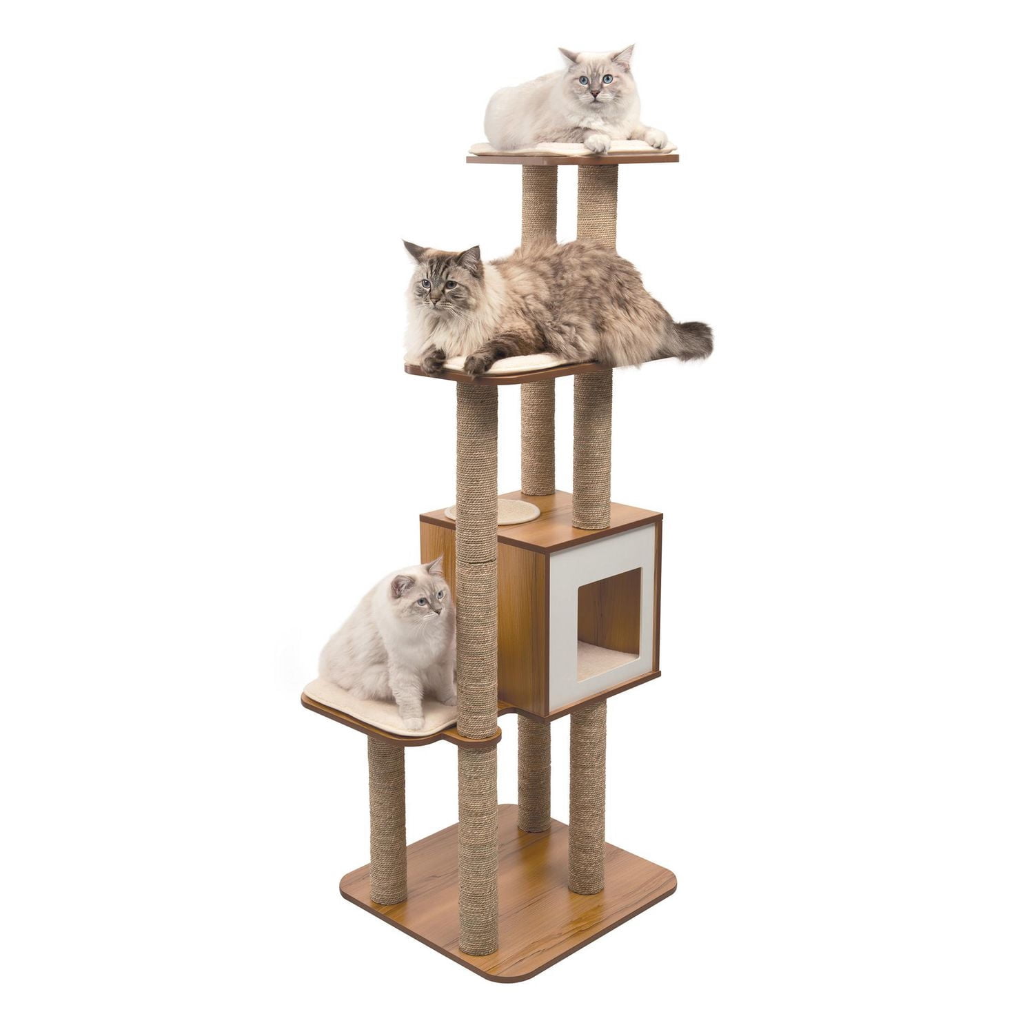 Catit Vesper High Base, Walnut, Extra Large Cat Tree