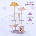 thumbnail image 3 of Gymax Cat Tree Cats Multi-level Cat Tower w/ Sisal Covered Scratching Posts Hammock, 3 of 10