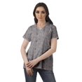 thumbnail image 2 of Moomaya Chemise Tunique Style Enveloppant pour Femmes en Coton Décontracté Col Classique Boutonné, 2 of 6