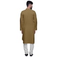 thumbnail image 2 of Atasi Cotton Long Kurta For Men Designer Clothing Button Down Solid Ethnic Kurtas, 2 of 4