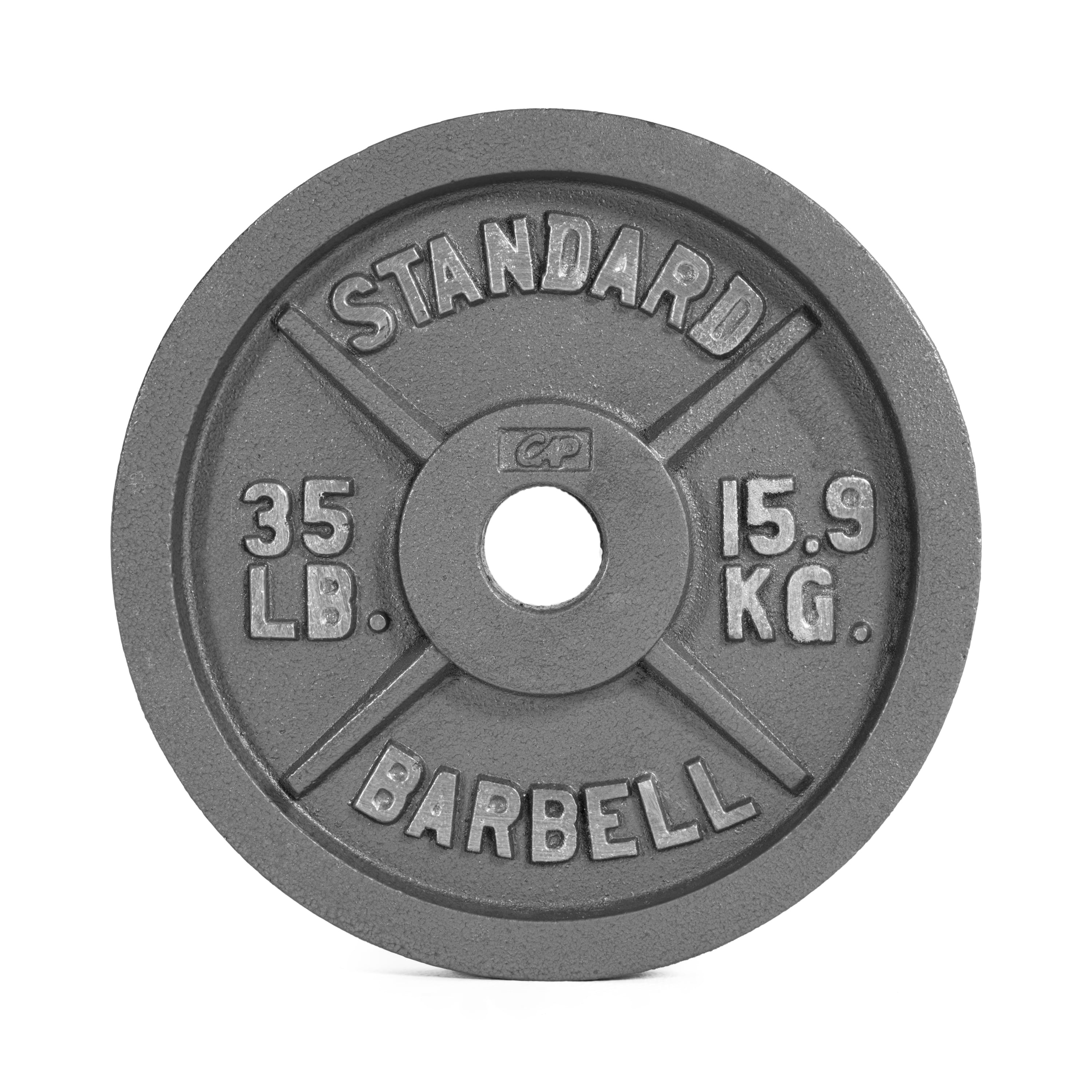 CAP Barbell 2-Inch Olympic Cast Iron Weight Plate, Grey, 25 lb