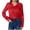 Red Long Sleeve, variant on Nfurl Womens Satin Long Sleeve Blouses Business Casual Tops Loose Fit Solid Color V Neck Shirts 2025 Fall Clothes Going Out Top Red XL