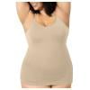 RKSTN Womens Tops Plus Size Sleeveless Fashionable Solid Color Crew Neck Seamless Shaping Tummy Control Spaghetti Strap Shirts Spring Summer Outdoor Wear Style