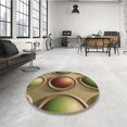 thumbnail image 4 of Ahgly Company Tapis d'Intérieur Lavable à la Machine, Carré, Transitionnel, Brun, Tapis de Zone, 3 Pieds Carré, 4 of 7