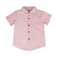 thumbnail image 1 of Chemisier et Chemise à Manches Courtes Col Rabattu, Chemises pour Enfants Manches Courtes Graphique Chemise Fine Unie Décontractée pour Garçon de 3-11 Ans Chemise à Manches Courtes pour Enfants, 1 of 3