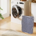 thumbnail image 2 of Collapsible Canvas Laundry Hamper Basket - Foldable Storage Bin for Toys, Blankets & Home Organization, 2 of 6