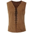 thumbnail image 1 of LSLJS Gilet Médiéval Vintage pour Homme Sans Manches à Lacets Style Renaissance Gothique,, 1 of 3