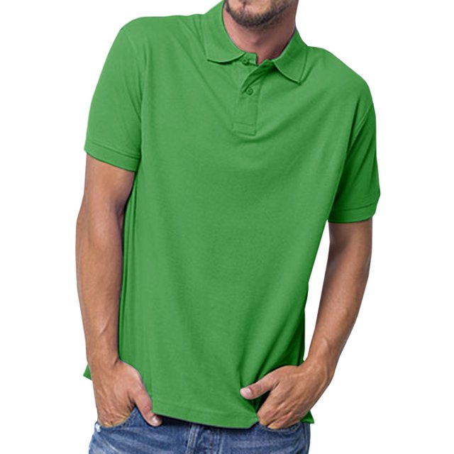 Basico Polos (Vert) à Col pour Femmes 100 % Coton Manches Courtes Polos de Golf pour Hommes