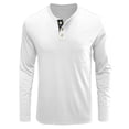 thumbnail image 5 of Pompotops Hommes Manches Longues Musclé Robuste Basique Uni Couleur Unie Blouse T-Shirt Haut Manches Longues Col Rond Blouses et Chemises en Solde, 5 of 5