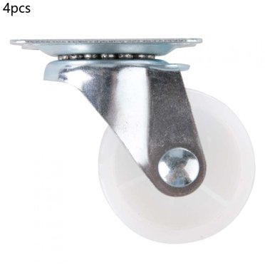 YUMILI roulettes pivotantes Blanc PP Roller Wheel pour Trolley Furniture 4pcs 1,5 Pouces