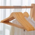 thumbnail image 4 of Hangers Wooden Coat Hanger Non Slip Clothes Hanging Rack 360 Degree Rotation Suit Hangers for Home, 4 of 5