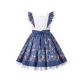 thumbnail image 2 of Girls Dress Vintage Candy Cane Princess Merry Christmas Ruffle 4 Years, 2 of 6