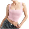thumbnail image 4 of Lixiuxyad Basic Tank Tops Women Sexy Square Neck Tank Top Summer Going Out Basic Shirt, 4 of 5