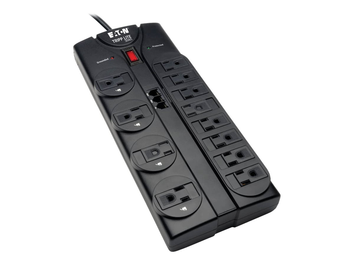 Eaton Tripp Lite Series Surge Protector 12 Outlet 120V RJ11 8' Cord 2160 Joule - Surge protector - 15 A - AC 120 V - output connectors: 12