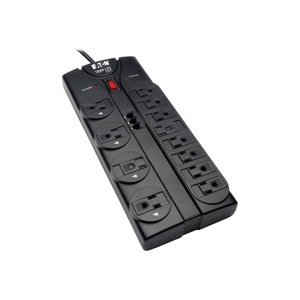 Eaton Tripp Lite Series Surge Protector 12 Outlet 120V RJ11 8' Cord 2160 Joule - Surge protector - 15 A - AC 120 V - output connectors: 12