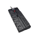 Eaton Tripp Lite Series Protecteur de surpression 12 Sortie 120V RJ11 8' Cord 2160 Joule - Protecteur de surpression - 15 A - AC 120 V - connecteurs de sortie: 12