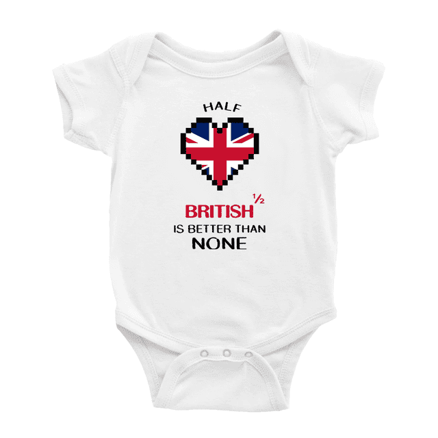 Moitié Britannique Est Meilleur Que Aucun Mignon Cache-Couche pour Bébé