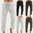 thumbnail image 1 of Styesk Men's Pants Men's Sports And Leisure Running Fast Drying Loose And Breathable Solid Color Drawstring Outdoor Fitness Pants, 1 of 9