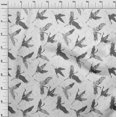 thumbnail image 4 of oneOone Velvet Light Gray Fabric Asian Japanese Bird Fabric For Sewing Printed Craft Fabric By The Yard 58 Inch Wide, 4 of 4