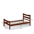 thumbnail image 3 of Giantex Twin Size Wood Bed Frame, Panel Bed Mattress Foundation w/Strong Support for Kids, No Box Spring Needed, 3 of 6
