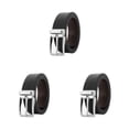 thumbnail image 3 of Langgg Mens Belt Handmade With Meticulous And Precise Craftsmanship For Any Occasion L63 Chromium Black 3Set, 3 of 6