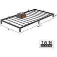 thumbnail image 2 of Cadre de Lit Simple de 8 Pouces Sans Tête de Lit, Aucun Sommier Requis, Cadre de Lit Plateforme en Métal à Profil Bas Supportant la Base de Matelas, Capacité de Charge de 800 Lb/facile à Assembler/silencieux/noir, 2 of 9