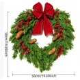 thumbnail image 2 of Large Decorative Winter Holiday Wreath For Front Door Entryway Indoor Outdoor Window Wall Fireplace, 2 of 4