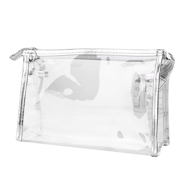 Meitianfacai Trousse de Maquillage Trousse Cosmétique, 1X Trousse de Toilette de Voyage en Plastique PVC Transparent Clair pour Maquillage avec Fermeture Éclair
