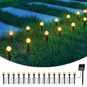 Dvkptbk solar lights Outdoor Solar Ground Lights 15 Pcs LED Ground Lights with Rechargeable Battery Power for Outdoor Patio Lights