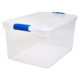 thumbnail image 3 of HOMZ 66-Quart Clear Plastic Stackable Storage Bin with Lid, 2 Pack, Clear, 3 of 7