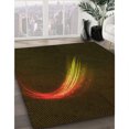 thumbnail image 3 of Ahgly Company Tapis d'Intérieur Lavable en Machine Carré Transitionnel Brun Bronze Foncé, 5 Pieds Carré, 3 of 7