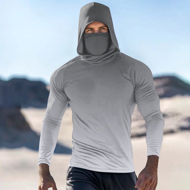 Handshe Veste à Capuche Légère Imprimée d'Été, Veste d'Extérieur Respirante à Manches Longues avec Protection Solaire UPF 50+, pour la Randonnée, le Camping, la Plage, Grande Taille