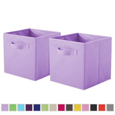 YOYTOO 2 Pack Collapsible Cube Fabric Storage Bins, 11 Inch Collapsible Storage Bins