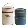thumbnail image 1 of RYGRZJ Round Portable Insulated Lunch Box Thermal Bag for Lunch Picnic Food Storage!, 1 of 5