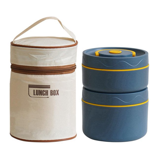 RYGRZJ Round Portable Insulated Lunch Box Thermal Bag for Lunch Picnic Food Storage!
