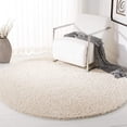 thumbnail image 2 of SAFAVIEH August Shag Collection 8 Pieds6 Pouces Round Ivory AUG900C Solid 1.2-inch Thick Area Rug, 2 of 4