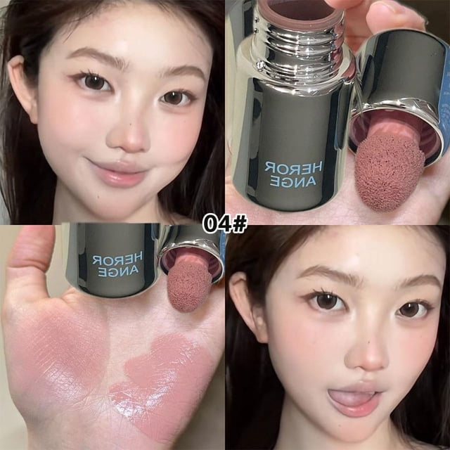 Low Saturation Matte Peach Pink Plush Brush Liquid Cheek Smooth Cheek Natural Blush Tint Easy