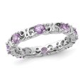 thumbnail image 1 of 4/5 Carat Amethyst Band Ring in Sterling Silver, 1 of 3