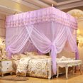thumbnail image 3 of Luxury Princess Four Corner Post Bed Curtain Canopy Netting Mosquito Net Bedding (L), 3 of 13