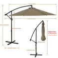 thumbnail image 2 of 10FT Offset Patio Umbrella, 8 Ribs Hanging Cantilever Outdoor Market Umbrella with Cross Base and Crank for Backyard, Deck, Garden, Poolside, 2 of 8