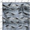 thumbnail image 2 of Soimoi Blue Heavy Satin Fabric Crow Bird Print Sewing Fabric Yard 56 Inch Wide, 2 of 6