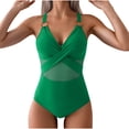 thumbnail image 2 of FcBaudy Womens Swimsuits One Piece Swimsuit Women Plus Size Swimsuit for Women Tankini Swimsuits for Women Women Summer Bikini Solid Color Mesh Patchwork Hollowed Out Swimsuit Women Swimsuit, 2 of 5