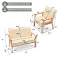 thumbnail image 2 of Patiojoy Ensemble de Canapé 2 Pcs et Fauteuil Simple en Tissu Jaune Floral, 2 of 5