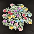 thumbnail image 4 of HOARBOEG 50Pcs Lot Wooden Buttons Sewing 2-holes Scrapbooking Button Crafts Flower Shape, 4 of 6