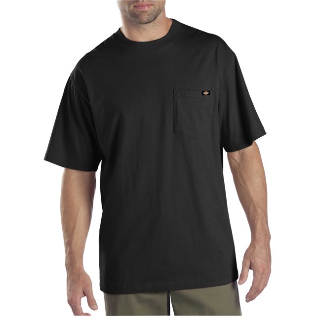 Dickies Mens 2-Pack Pocket T-Shirts, 2X, Black