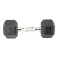 thumbnail image 1 of GoZone Rubber-Coated Hex Dumbbell – Black/Chrome, 1 of 3