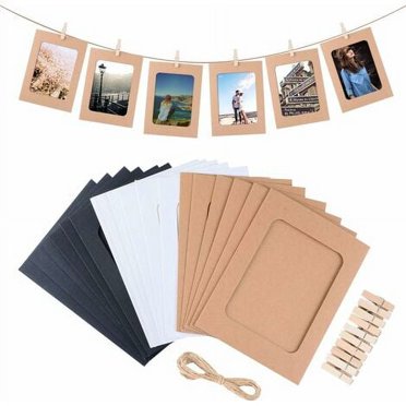 Fantastic 30pcs hanging photo display frames for 4x6in photo, kraft photo frames for home wall decoration delivering outstanding results. Order yours soon!