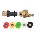 thumbnail image 1 of Almencla Haute Pression Embout de Buse Adaptateur Nettoyeur Professionnel Réglable Facile Installer 5 Angles 5 Buses, 1 of 8